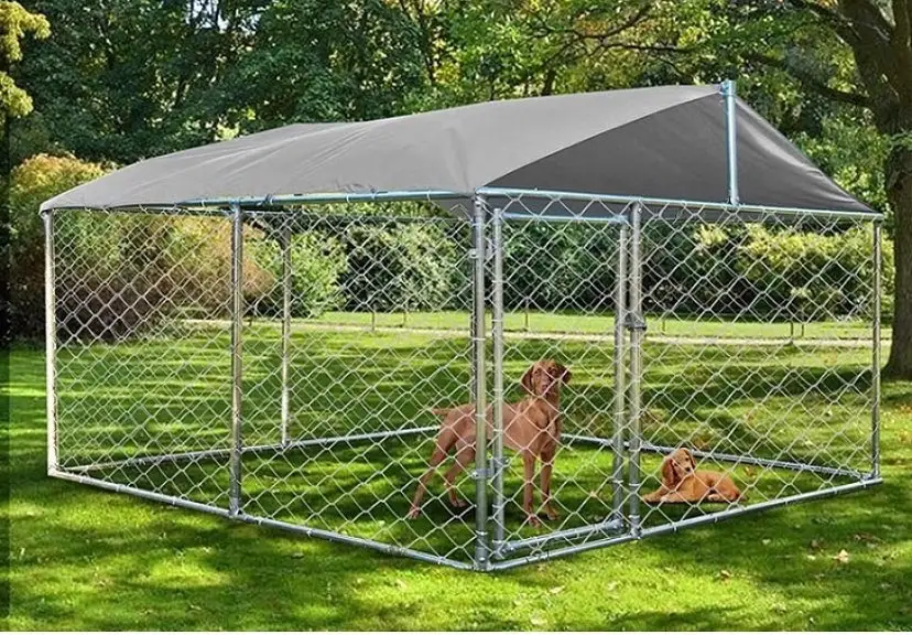 heavy duty outdoor dog kennel with water resistant roof